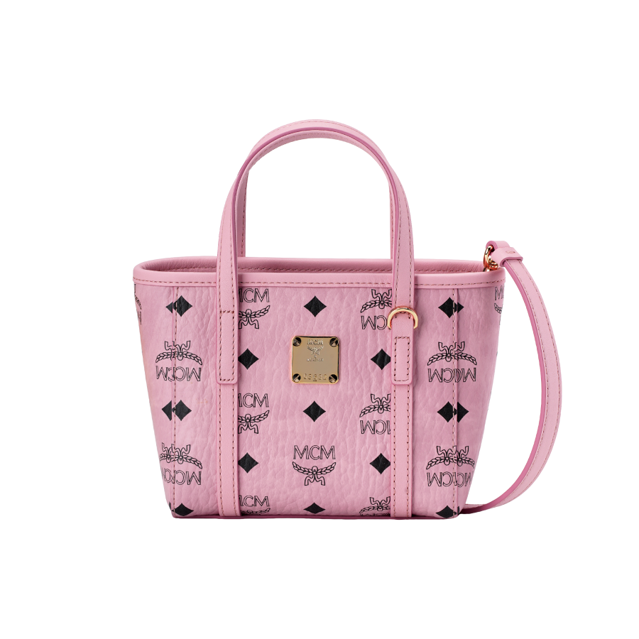 MCM Toni Artificial Leather With Cow Leather Tote Bag, Shopping Bag, Handbag Extra Mini Women's Peachy Pink