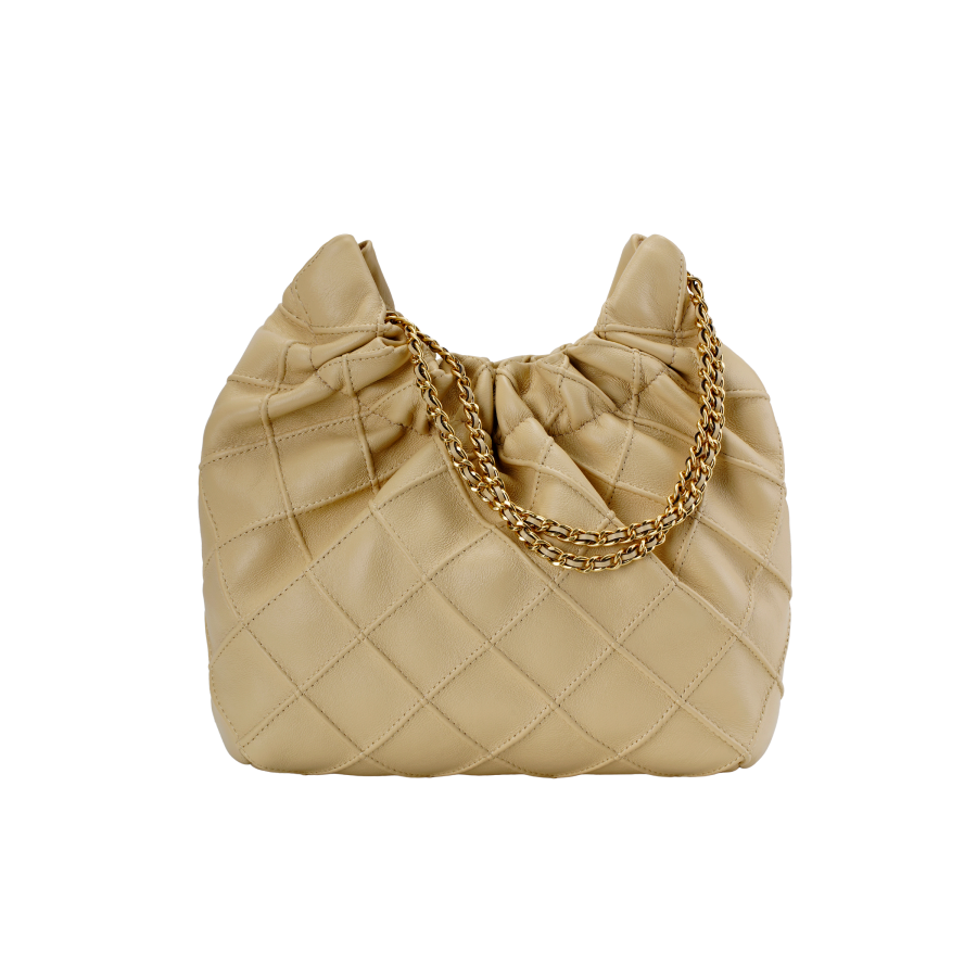 TORY BURCH TORY BURCH Fleming Mini Hobo Bag Vanilla Soft Serve