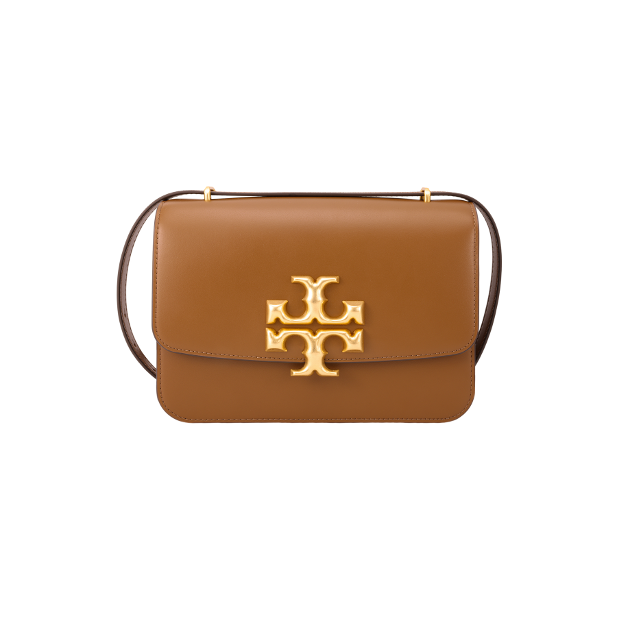 TORY BURCH Eleanor Cow Leather Crossbody Bags Medium Women's Elk Brown