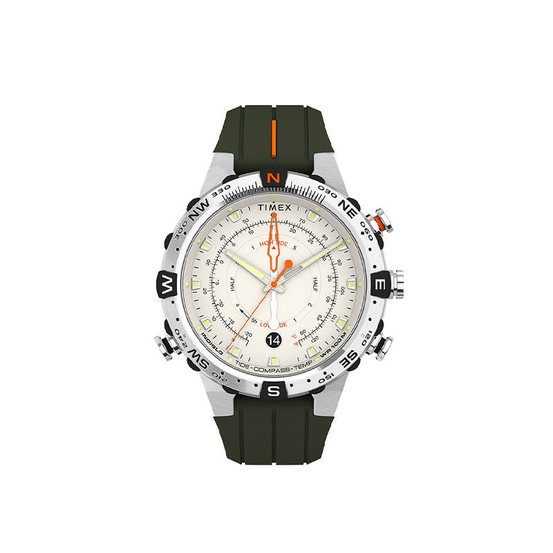 TIMEX EXPEDITION Wrist Watches Quartz Movement Silicone Strap 45mm Beige Watch Dial Men's Watches