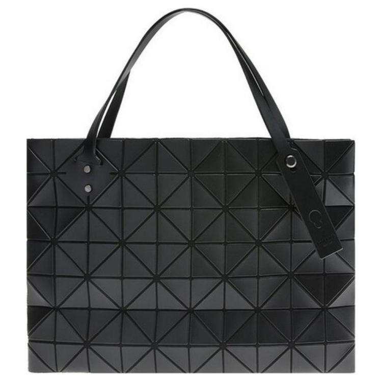 ISSEY MIYAKE ROCK MATTE Nylon Tote Bag, Shopping Bag, Handbag Women's Black