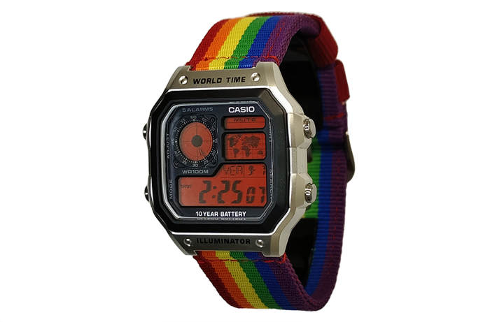 CASIO CASIO Custom Collection Quartz Movement Silicone Strap Watch Unisex Black Dial