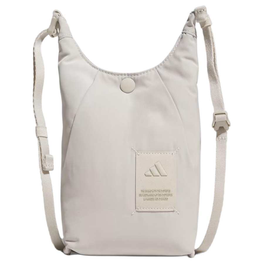 Adidas Adidas Polyester One Shoulder Crossbody Cell Phone Pouch Unisex Gray