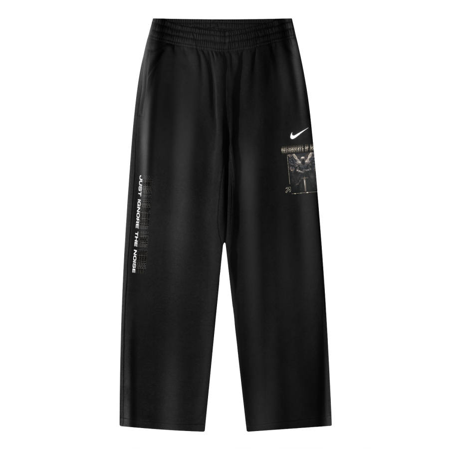 Nike Nike Club OH Pant Swoosh NF Combat Angel III Logo Breathable Fleece Lined Casual Knitted Sweatpants Unisex Black