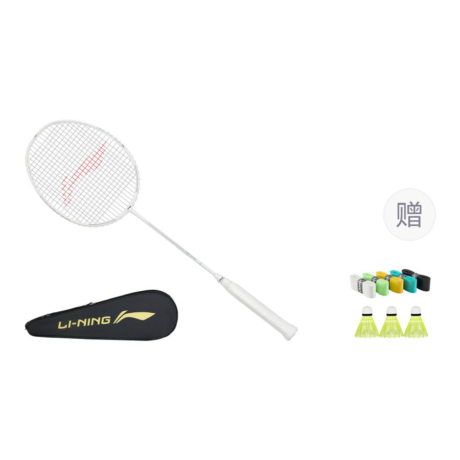 Li-Ning Li Ning Energy Polymer Collection Full Carbon Badminton Rackets Speed Type Enhanced Swing Speed Advanced Level White