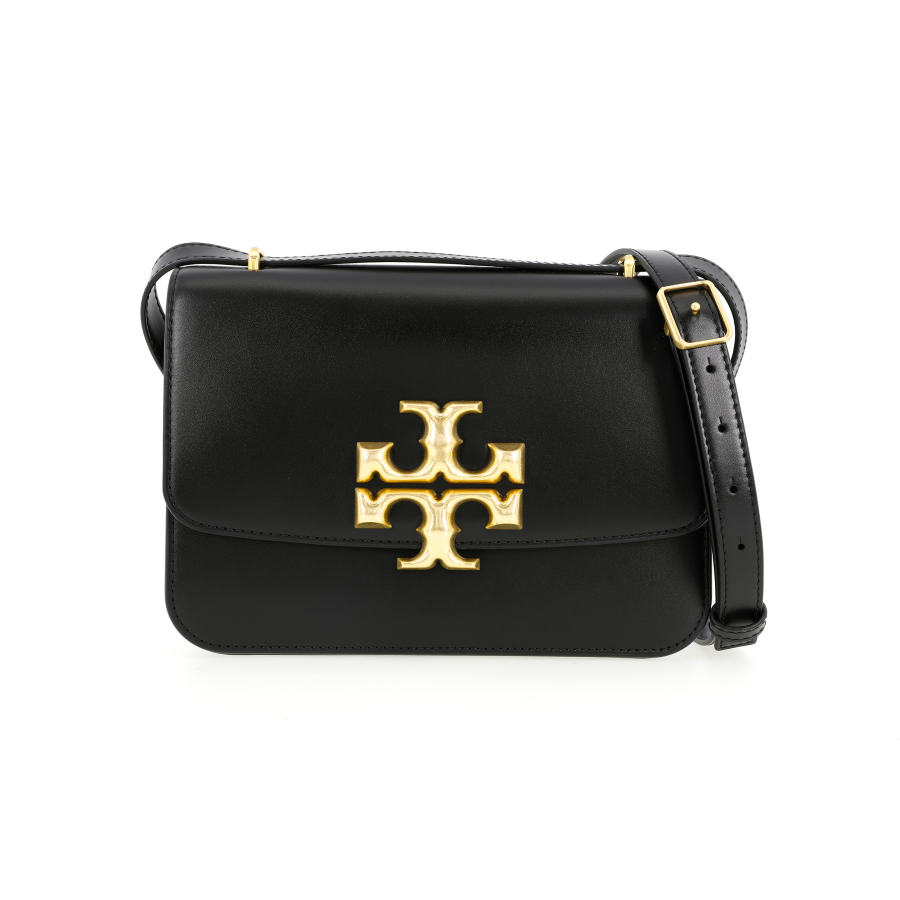 TORY BURCH Eleanor Cow Leather Shoulder Bag, Crossbody Bag Medium Women's Black