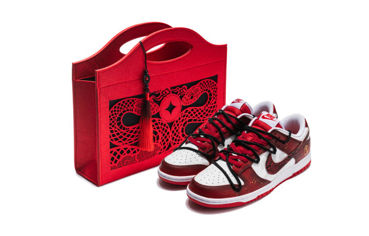 Nike Nike Dunk Slip Resistant Abrasion Resistant Slip Resistant Abrasion Resistant Low top Skateboard Shoes Men's Red White