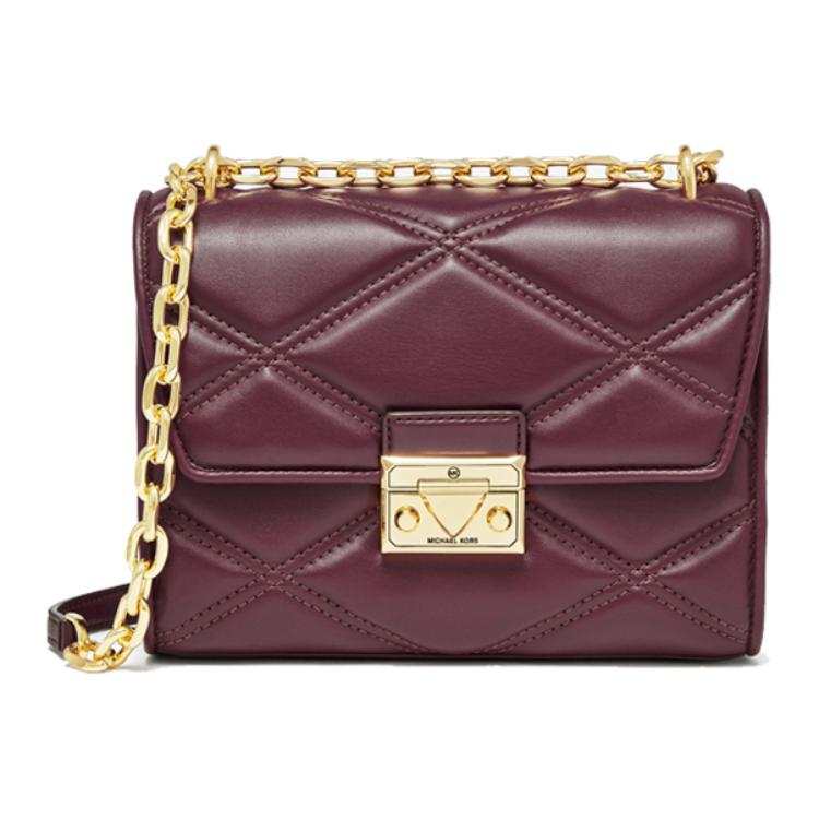 MICHAEL KORS Artificial Leather Envelope Bag, Crossbody Bag, Shoulder Bag Medium Women's Burgundy