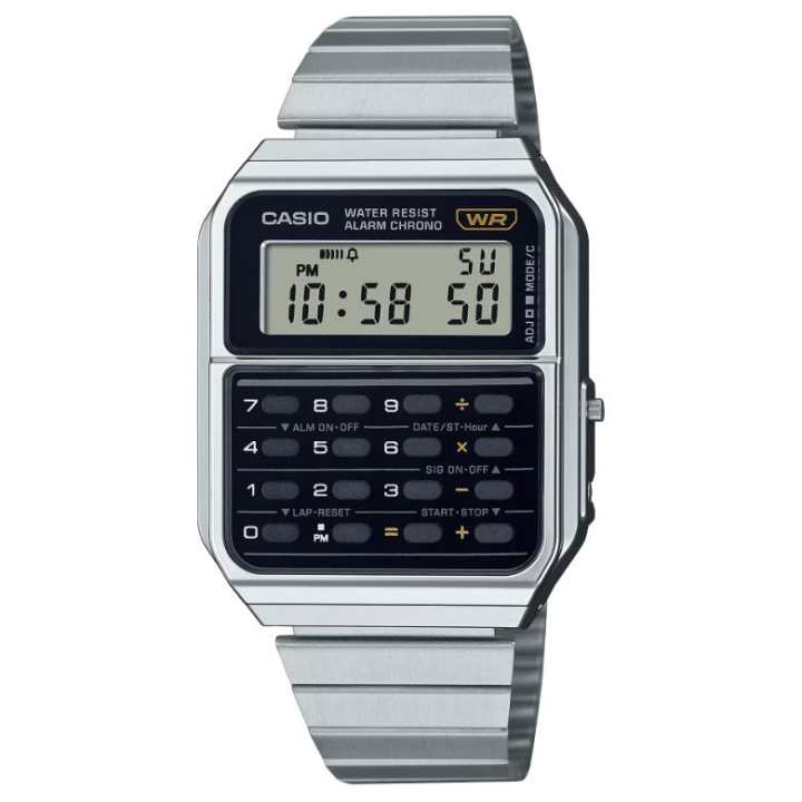 CASIO CASIO Water Resistant For Everyday Use Quartz Movement Stainless Steel Strap Watch Unisex Gray Dial