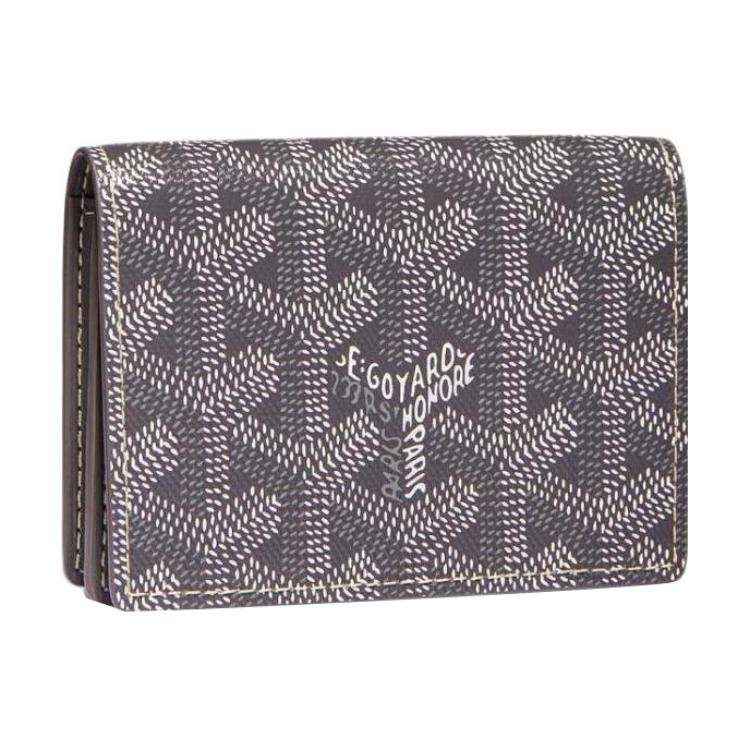 GOYARD MALESHERBES Canvas With Leather Card Holder Unisex Gray