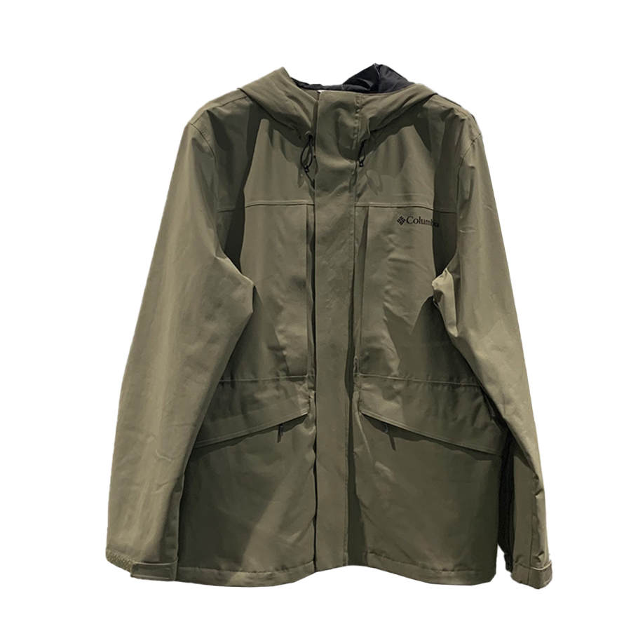 Columbia Waterproof, Windproof, Breathable, And Thermal Windbreaker Jacket Men's Army Green