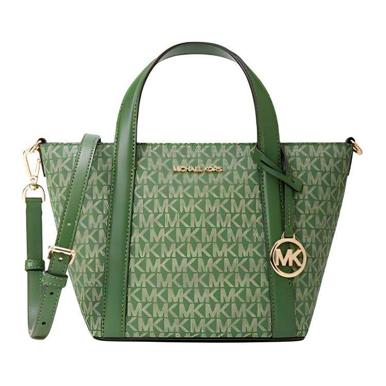 MICHAEL KORS Artificial Leather Tote Bag, Shopping Bag, Shoulder Bag, Crossbody Bag, Handbag Small Women's Green