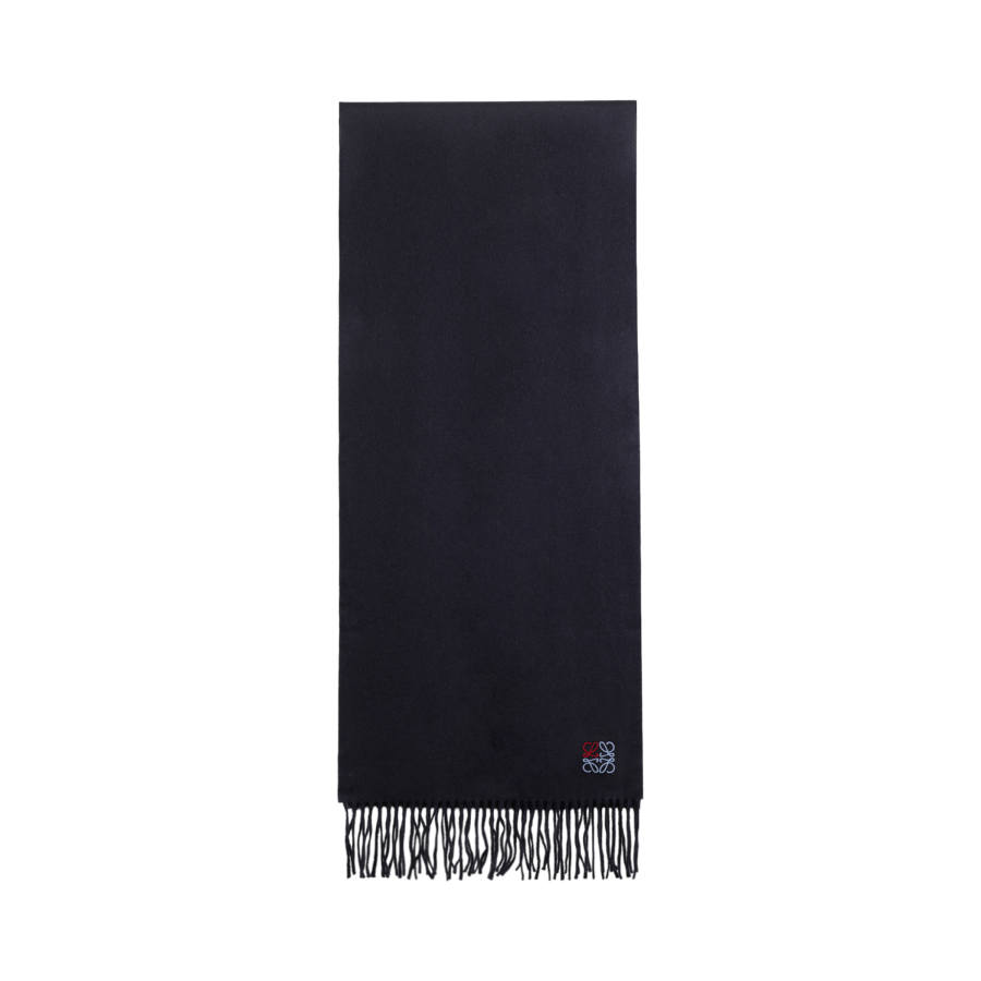 LOEWE Anagram Knit Scarves Unisex Marine Blue