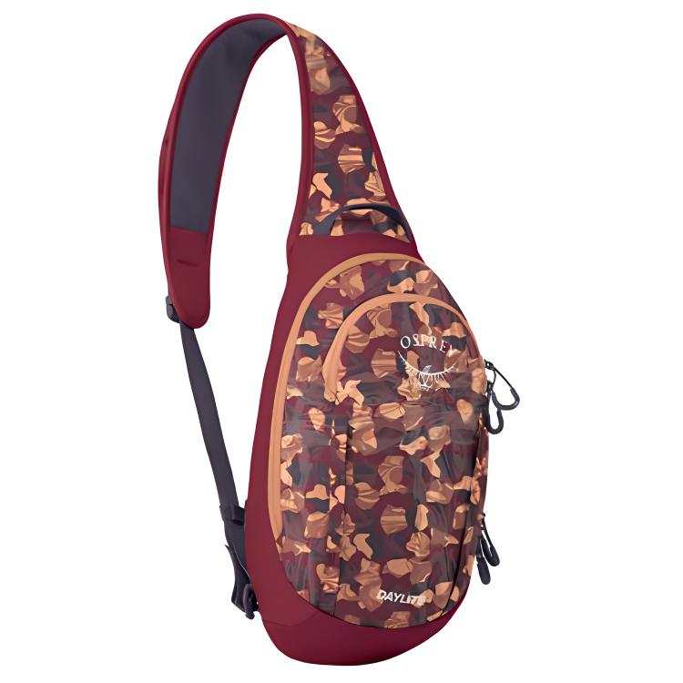 OSPREY Daylite 5L/6L Shoulder Bag, Crossbody Bag, Sling Bag, Outdoor Bag Recycled Polyester Red Print Unisex