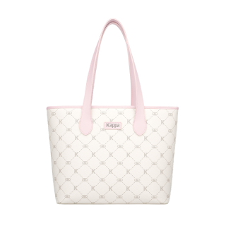 Kappa Matte Leather Handbag, Shoulder Bag Large Women's Peachy Puff Pink