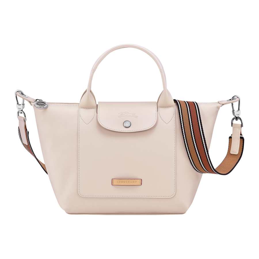 LONGCHAMP Le Pliage Xtra Cow Leather Dumpling Bag, Shoulder Bag, Crossbody Bag, Handbag Small Women's Ecru