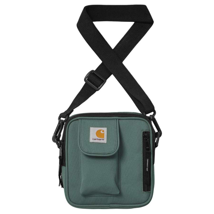 Carhartt WIP ESSENTIALS Polyester Crossbody Bag, Shoulder Bag Small Unisex Silver Pine