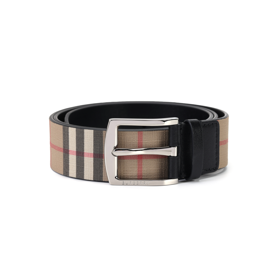Burberry Burberry Vintage Check And Leather Belt