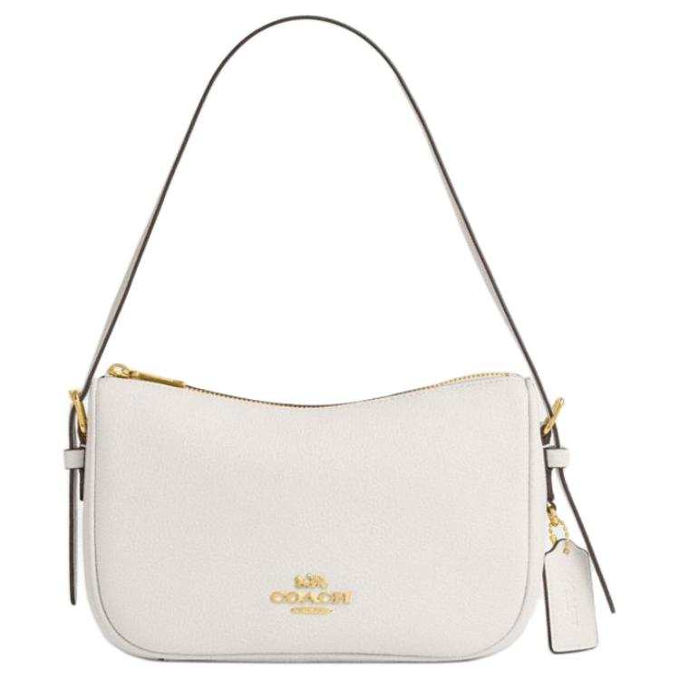 COACH Kailey Cow Leather Handbag, Shoulder Bag Medium Women's Chalk White
