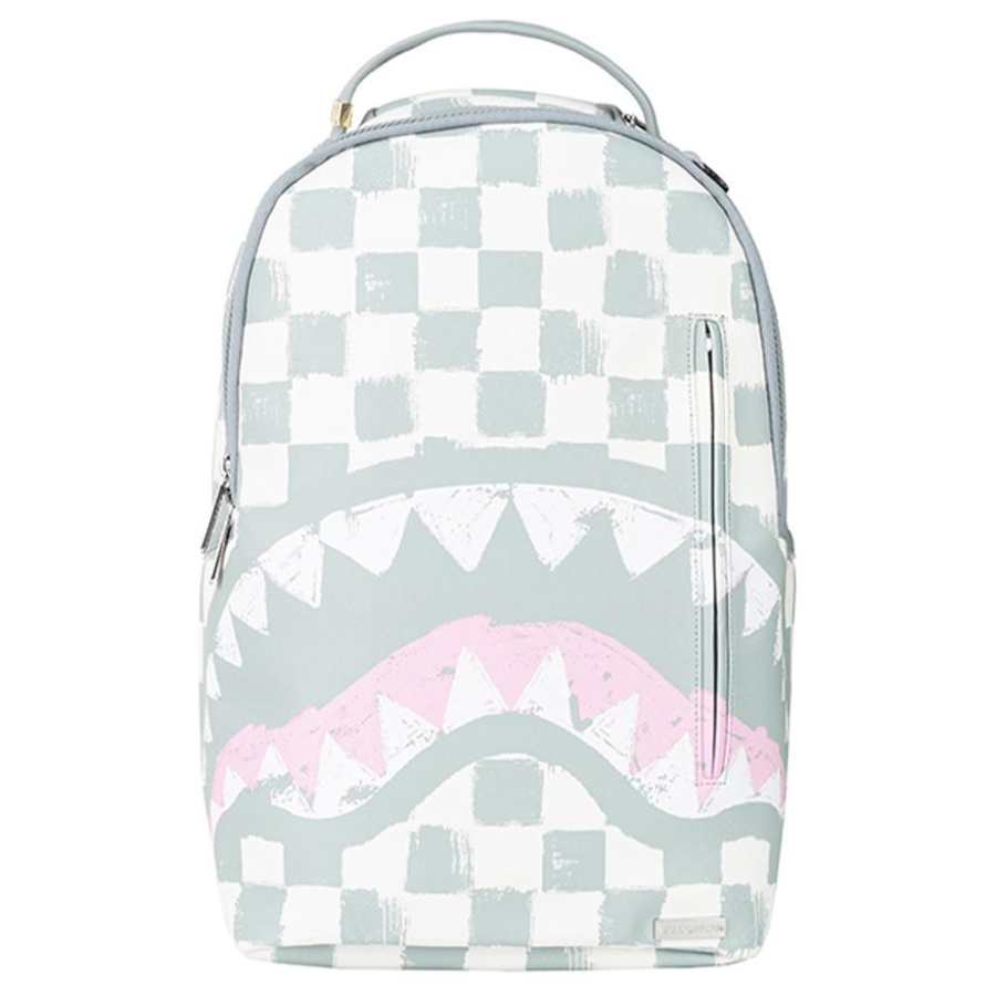 SPRAYGROUND SPRAYGROUND PVC Polyvinyl Chloride Backpack Regular Unisex Gray White