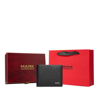 FAIRWHALE Top Grain Cow Leather Wallet Regular Men's Black