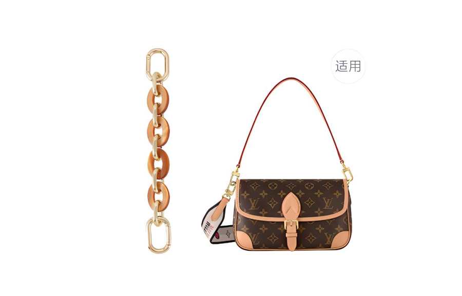 Lan Bao Fan Resin Bag Straps Women's Brown