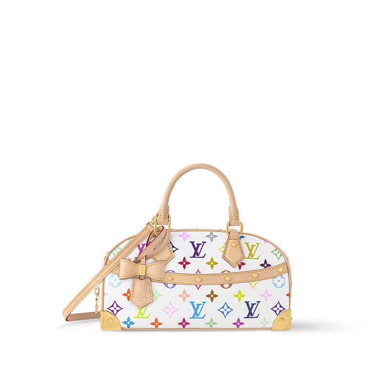 LOUIS VUITTON X Takashi Murakami Handbag East West White Multicolored