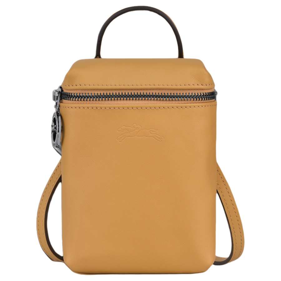 LONGCHAMP Le Pliage Xtra Cow Leather Shoulder Bag, Crossbody Bag, Handbag Mini Women's Mel Yellow