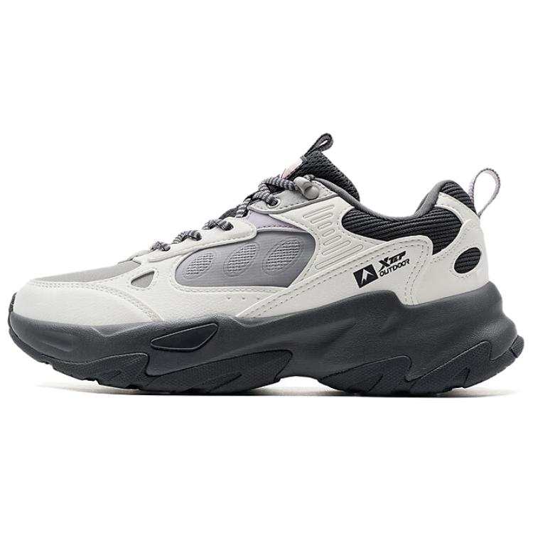 XTEP Slip Resistant And Abrasion Resistant Coverage Low top Casual Shoes Women's White Gray Black