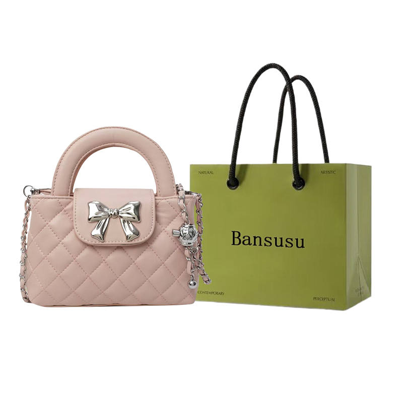 Bansusu Pu Crossbody Handbag Regular Women's Ecru/Black/Blue/Pink