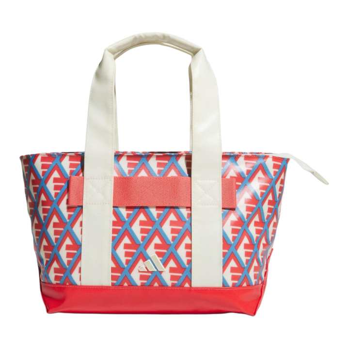 Adidas Adidas Polyurethane Handbag Unisex Ivory & Half Blue & Vein & Dark Red