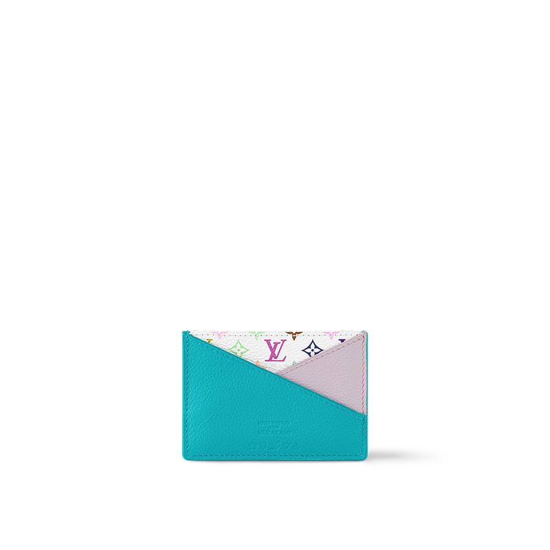 LOUIS VUITTON X Takashi Murakami Criss Cross Card Holder Multicolored/Kawaii Pink/Washed Blue