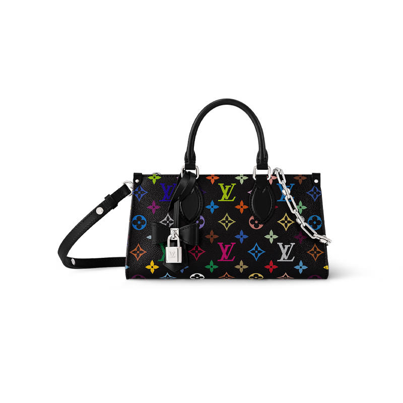 LOUIS VUITTON X Takashi Murakami OnTheGo East West Chain Black Multicolored