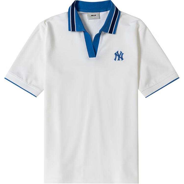 MLB New York Yankees Polo Shirts Women's Ivory Polo Collar Moderate
