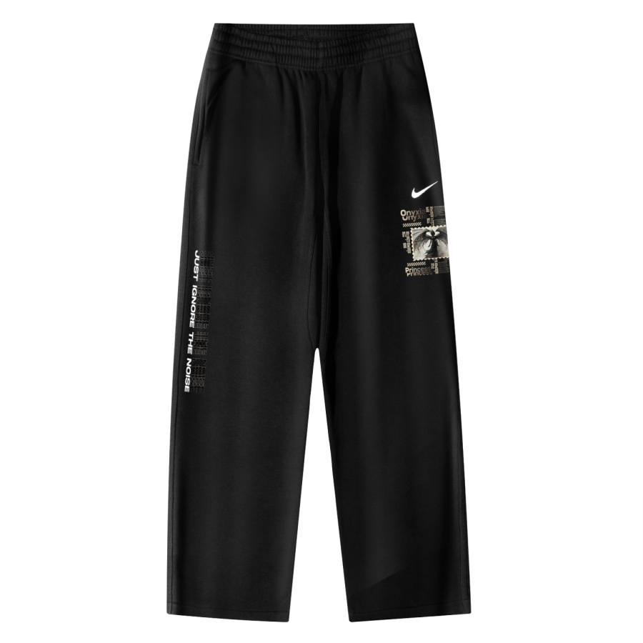 Nike Nike CNY AS Nike Club OH Pant Swoosh NF Black Dragon Princess Logo Breathable Fleece Lined Casual Knitted Sweatpants