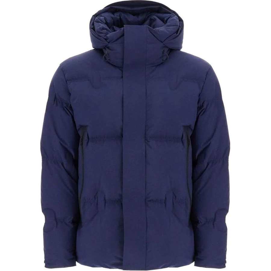 Ermenegildo Zegna Down Jackets Men's Blue Hooded Moderate