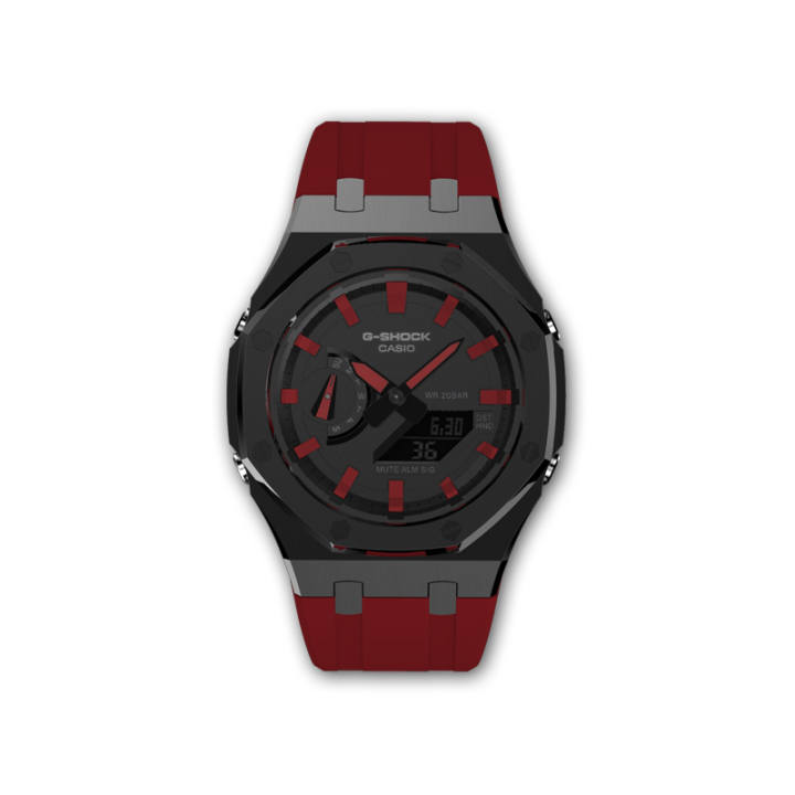 CASIO CASIO Custom Collection LCD/Digital Dual Display 200m Waterproof Electronic Movement Rubber Strap
