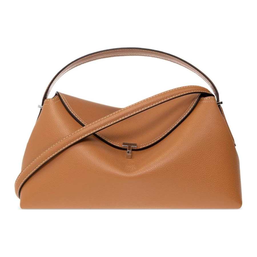 TOTEME Totême Logo Plaque Foldover Top Handle Bag