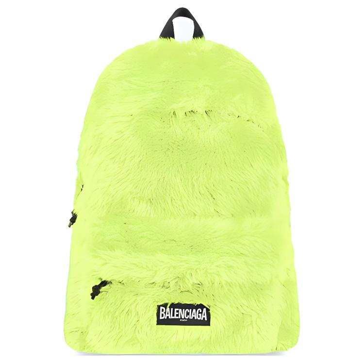 Balenciaga Zip Closure Artificial Leather Backpack Women's Yellow