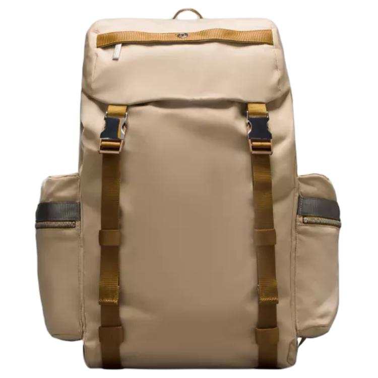 Lululemon Lululemon Wunderlust Nylon Backpack Unisex Light Camel & Caramel & Mouse Tail Grass Gray