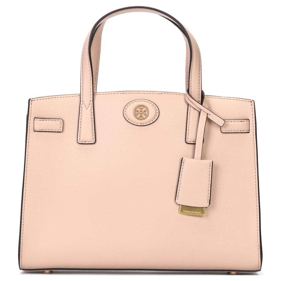TORY BURCH Robinson Litchi Grain Leather Shoulder Bag, Crossbody Bag, Handbag Small Women's Pink