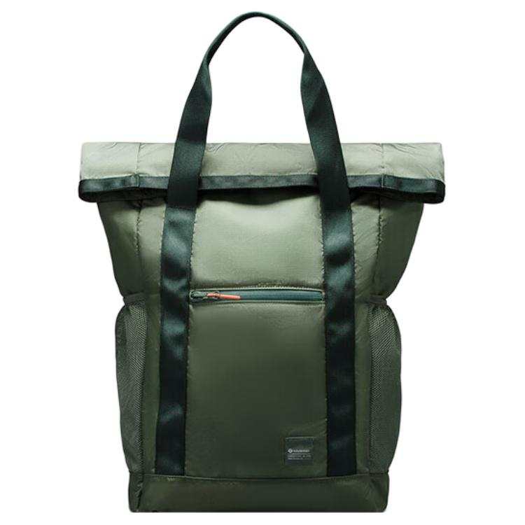 Lululemon Lululemon Packable Polyester Handbag, Backpack Regular Unisex Gray Eucalyptus & Legacy Green & Coral Kiss