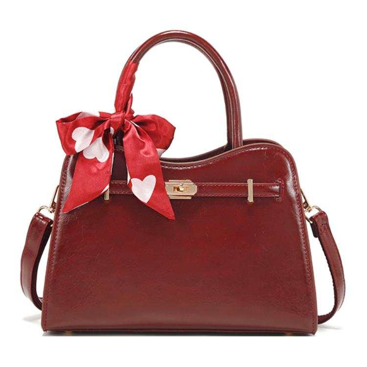 PAYOT Microfiber Synthetic Leather Shoulder Bag, Crossbody Bag, Handbag Women's Burgundy