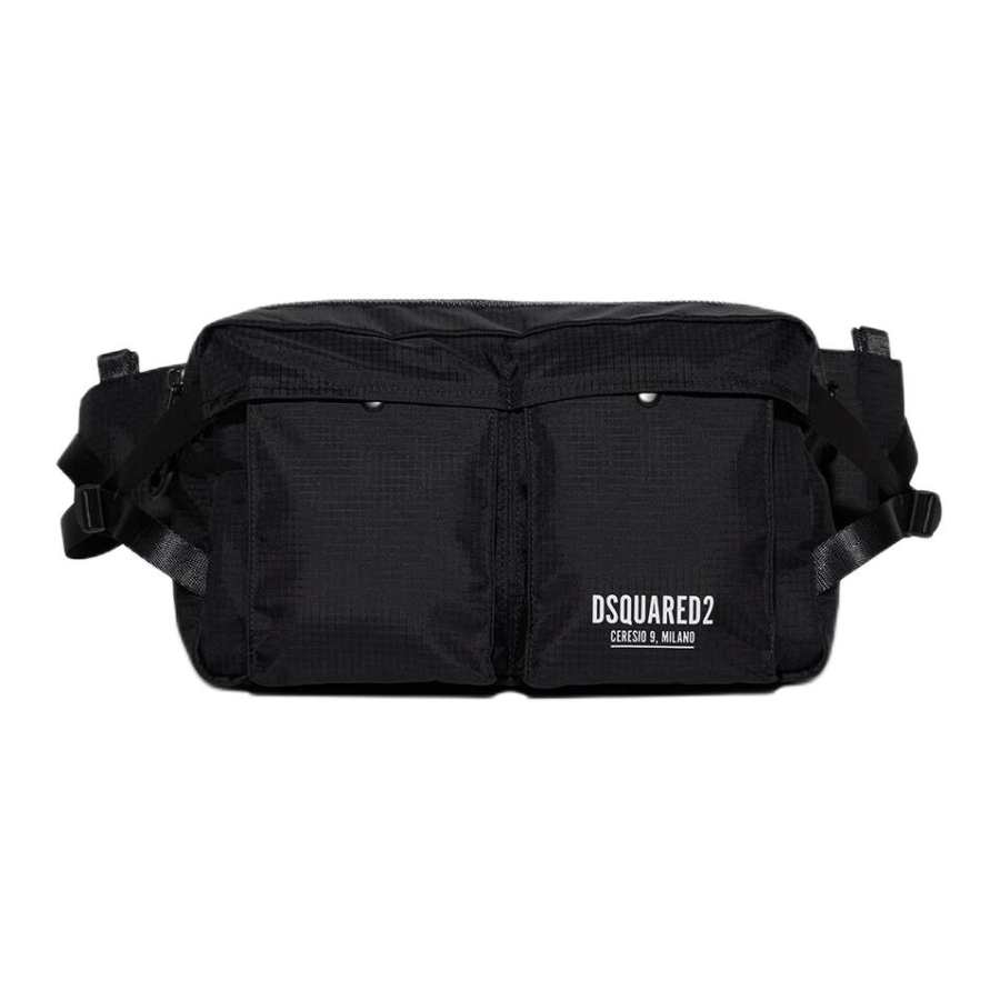 DSQUARED 2 Brand Logo Nylon Fanny Pack Men's Black