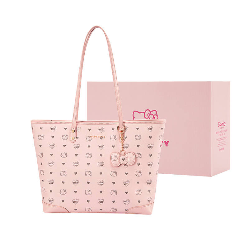 Sanrio Hello Kitty Synthetic Leather Shoulder Bag Women's Pink