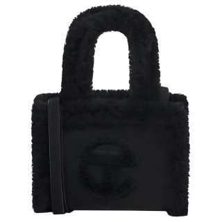 UGG Telfar Collaboration Suede Handbag, Shoulder Bag, Crossbody Bag Small Women's Black