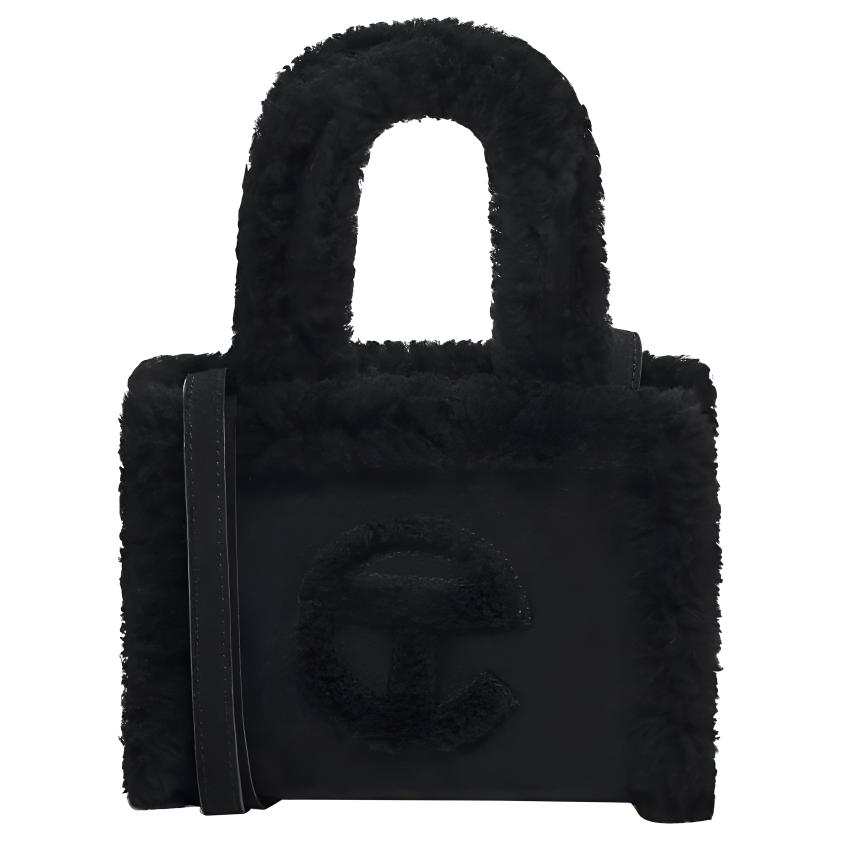 UGG Telfar Collaboration Suede Handbag, Shoulder Bag, Crossbody Bag Small Women's Black