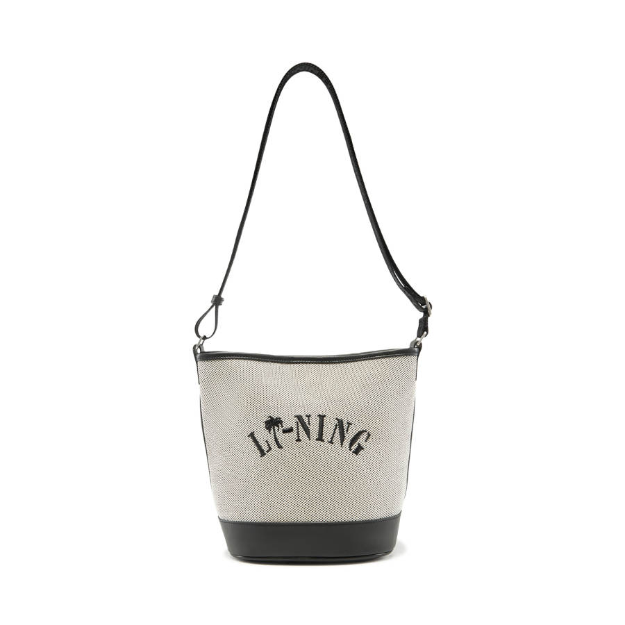 Li-Ning Li Ning Sports Life Collection Cotton Bucket Bags Crossbody Bag, Shoulder Bag Unisex Black