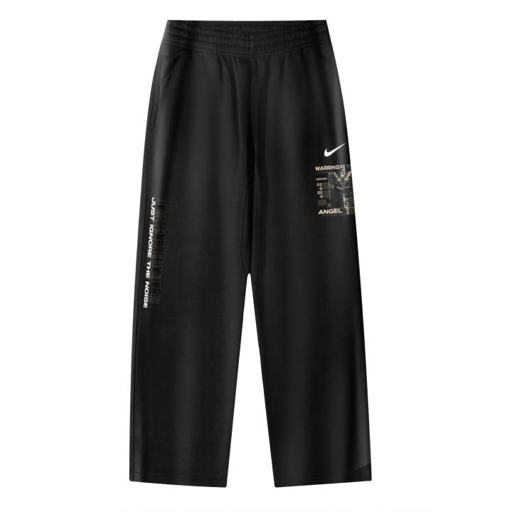 Nike Nike Club OH Pant Swoosh NF Combat Angel 4 Logo Breathable Fleece Lined Casual Knitted Sweatpants Unisex Black