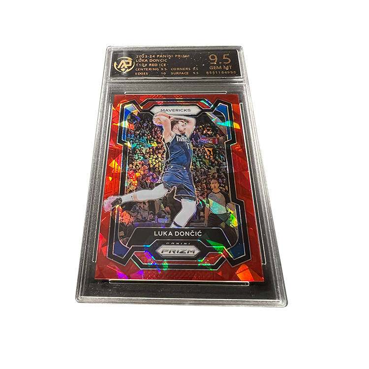 PANINI Prizm Luka Doncic Autograph Card, Holographic Card Ice Crushing Graded Cards 1 Pc